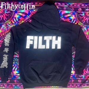 Vintage 90s 2003 Cradle of filth Rare limited tour hoodie shirt Rammstein Manson